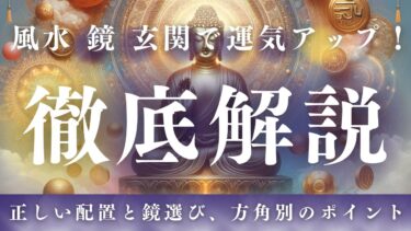 「風水 鏡 玄関で運気アップ！正しい配置と鏡選び、方角別のポイントを徹底解説」